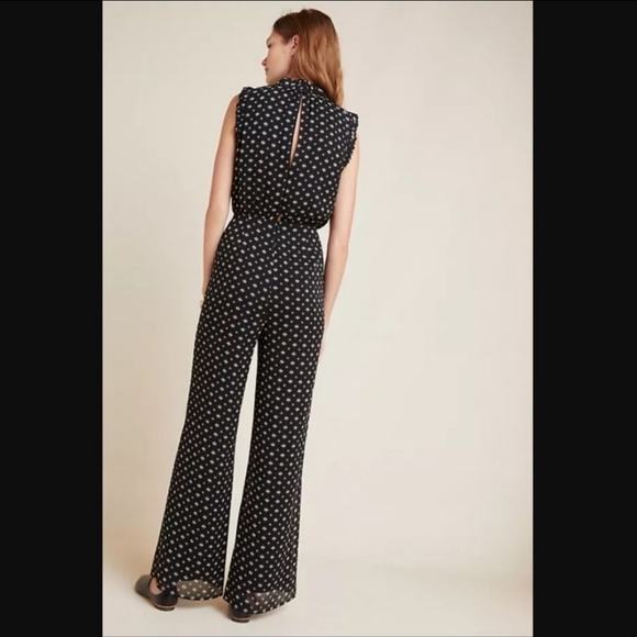 Ali & Jay Anthropologie Troubadour Jumpsuit Black Floral - Picture 2 of 7